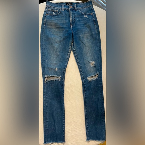 Express Ripped Skinny Jeans 4R - Picture 1 of 10